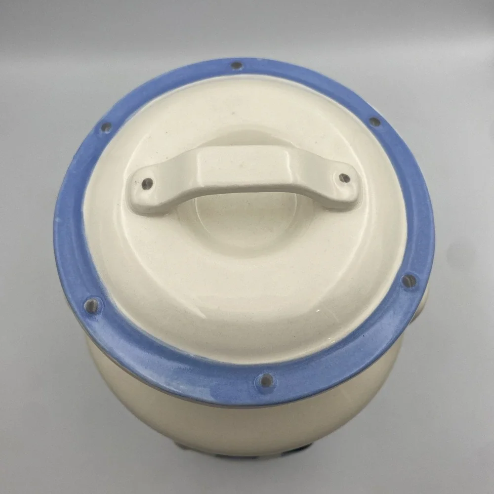Vintage Treasure Time Cookie Time Ceramic Milk Can Cookie Jar With 3D Cow  11.5